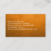 Carte de visite moderne Orange Professional Design (Dos)