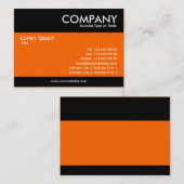 Carte De Visite Moderne - Orange riche (Devant / Derrière)