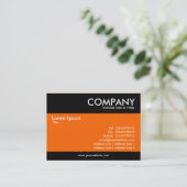Carte De Visite Moderne - Orange riche (Debout devant)