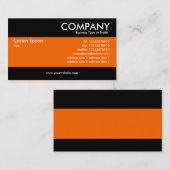 Carte De Visite Moderne - Orange riche (Devant / Derrière)