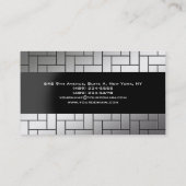 Carte De Visite Moderne Original Gris Blanc Unique tendance Créati (Dos)
