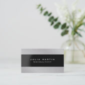 Carte De Visite Moderne original Silver Grey Unique tendance Creat (Debout devant)