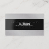Carte De Visite Moderne original Silver Grey Unique tendance Creat (Dos)