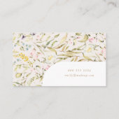 Carte De Visite Moderne Pampas Spring Fleurs sauvages Floral Corpo (Dos)