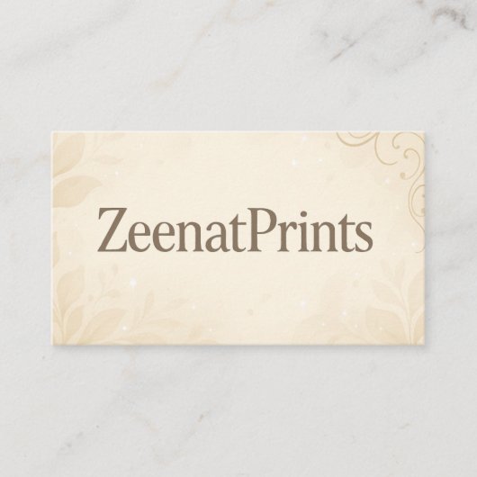 Carte de visite moderne par ZeenatPrints (Devant)