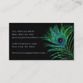 Carte De Visite Moderne Parties scintillant Feather Coordonnatrice (Dos)