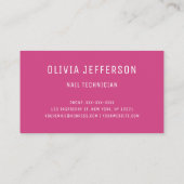 Carte De Visite Moderne Parties scintillant fille gouttes à ongles (Dos)