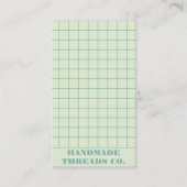 Carte De Visite Moderne Pastel Blue À damiers Motif QR Code (Devant)