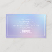 Carte De Visite Moderne Pastel Gradient Ombre, les icônes des médi (Dos)