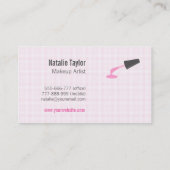 Carte De Visite Moderne Pastel Nail Polonais Maquillage Artiste (Dos)