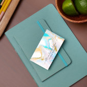 Carte De Visite Moderne Pastel Opal Et Or