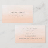 Carte De Visite Moderne Peach Orange Ombre Beauté ou professionnel (Devant / Derrière)