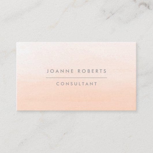Carte De Visite Moderne Peach Orange Ombre Beauté ou professionnel (Devant)
