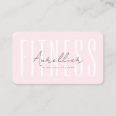 Carte De Visite Moderne Personal Trainer Fitness Diéticienne Rose (Devant)