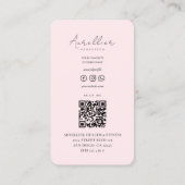 Carte De Visite Moderne Personal Trainer Fitness Diéticienne Rose (Dos)