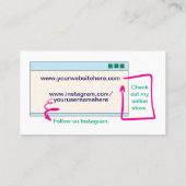 Carte de visite moderne personnalisable (Dos)