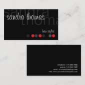 Carte De Visite Moderne personnalisé - rouge (Devant / Derrière)