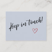 Carte De Visite Moderne, Petite Maison "Nous avons déménagé" Dusty (Dos)