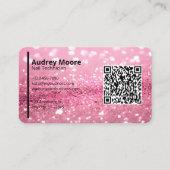 Carte De Visite Moderne Pink Professionnel Technicien Nail Modèles (Devant)