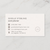 Carte De Visite Moderne Planificateur d'événements Blush Pink Mini (Dos)