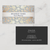 Carte De Visite Moderne planificateur d'événements Gold & Silver M (Devant / Derrière)