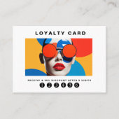 Carte De Visite Moderne pop art tendance Loyauté 5 Salon (Devant)