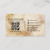 Carte de visite moderne pour coiffeur à l'aquarell (Dos)