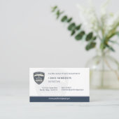 Carte de visite moderne pour détective de police (Debout devant)