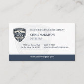 Carte de visite moderne pour détective de police (Devant)