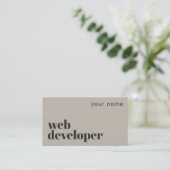 Carte de visite moderne pour développeur Web (Debout devant)