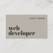 Carte de visite moderne pour développeur Web (Devant)
