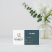 Carte de visite moderne pour IMMOBILIER (Debout devant)