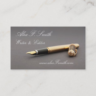 Carte de visite moderne pour le rédacteur écrit