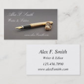 Carte de visite moderne pour le rédacteur écrit (Devant / Derrière)