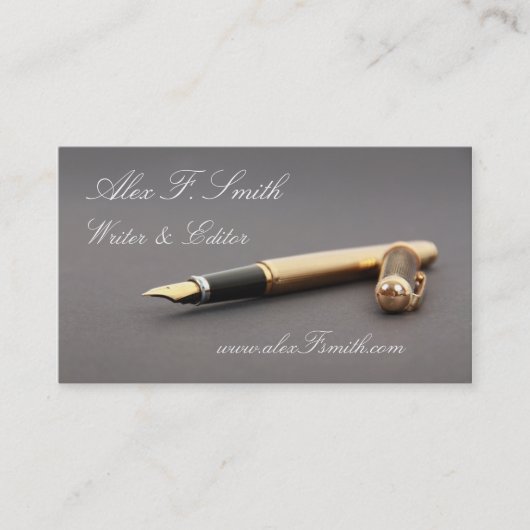 Carte de visite moderne pour le rédacteur écrit (Devant)