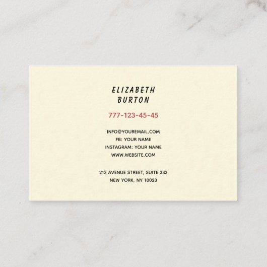 Carte de visite moderne pour le service de garde d (Dos)