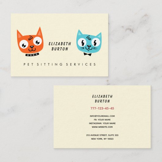 Carte de visite moderne pour le service de garde d (Devant / Derrière)