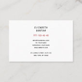 Carte de visite moderne pour le service de garde d (Dos)