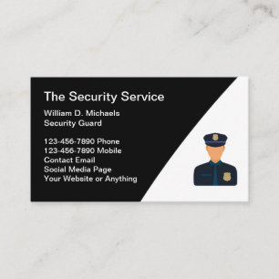 Carte de visite moderne pour les services de sécur