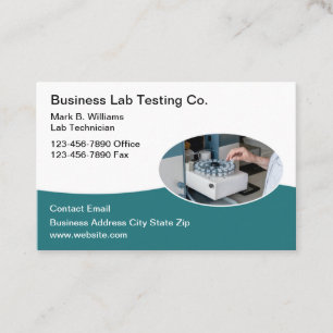 Carte de visite moderne pour les services de tests