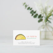Carte de visite moderne pour restaurant mexicain T (Debout devant)
