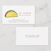Carte de visite moderne pour restaurant mexicain T (Devant / Derrière)