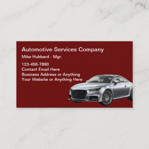 Carte de visite moderne pour services automobiles