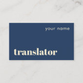 Carte de visite moderne pour traducteur (Devant)