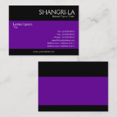 Carte De Visite Moderne - pourpre (Devant / Derrière)