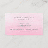 Carte De Visite Moderne Pretty Rose Ombre Beauté ou professionnel (Dos)