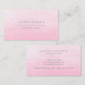 Carte De Visite Moderne Pretty Rose Ombre Beauté ou professionnel (Devant / Derrière)