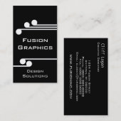 Carte de visite moderne Pro, noir et blanc (Devant / Derrière)