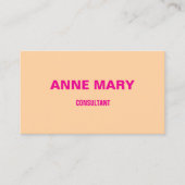 Carte De Visite Moderne Professant Rose Peach Cool orange (Devant)