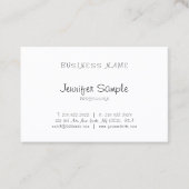 Carte De Visite Moderne Professional Freehand Script élégant Plain (Devant)